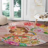 Aloha Hawaii Round Carpet Kawaii Mele Kalikimaka - Pastel Fever LT7 - Polynesian Pride