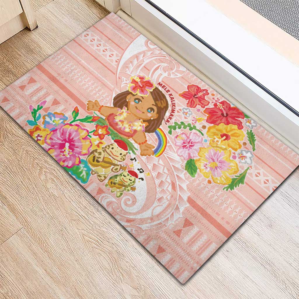 Aloha Hawaii Rubber Doormat Kawaii Mele Kalikimaka - Pastel Fever LT7 - Polynesian Pride