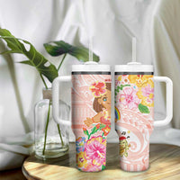 Aloha Hawaii Tumbler With Handle Kawaii Mele Kalikimaka - Pastel Fever