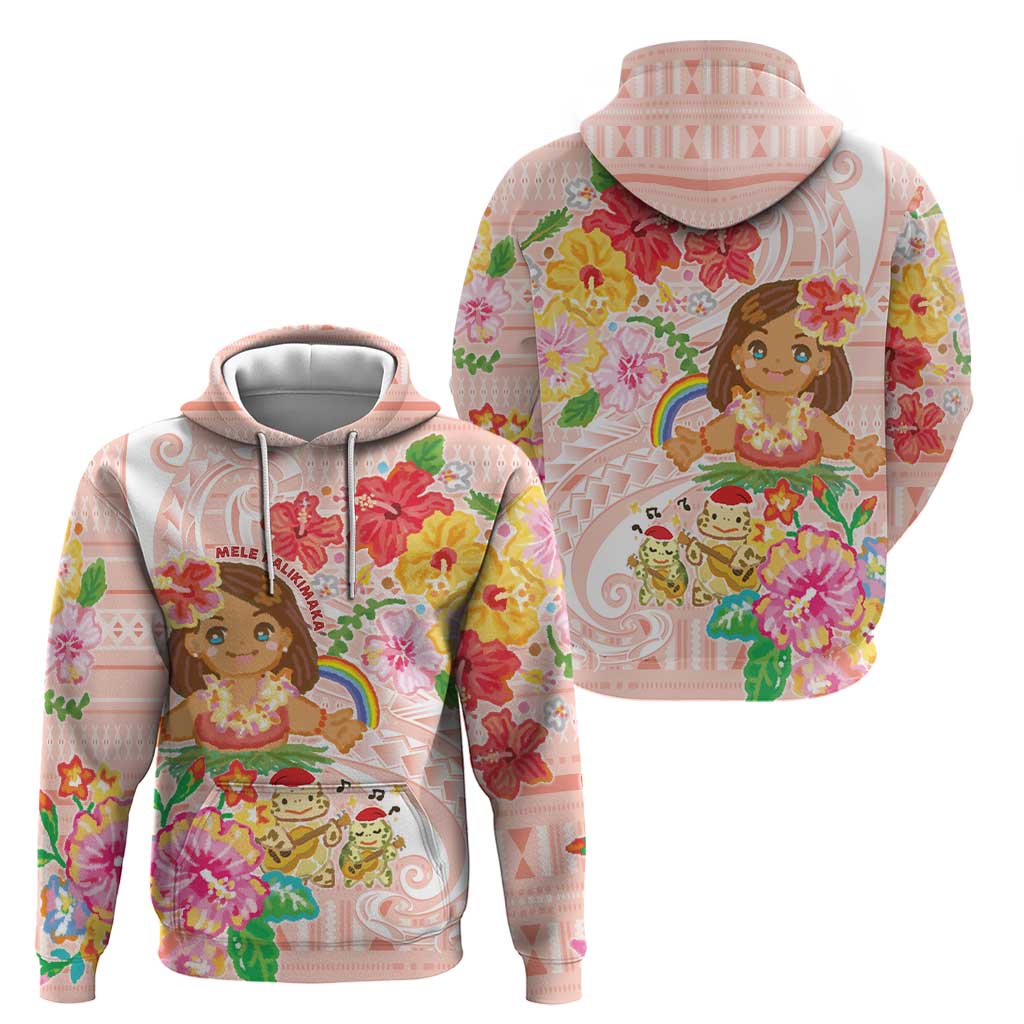 Aloha Hawaii Zip Hoodie Kawaii Mele Kalikimaka - Pastel Fever