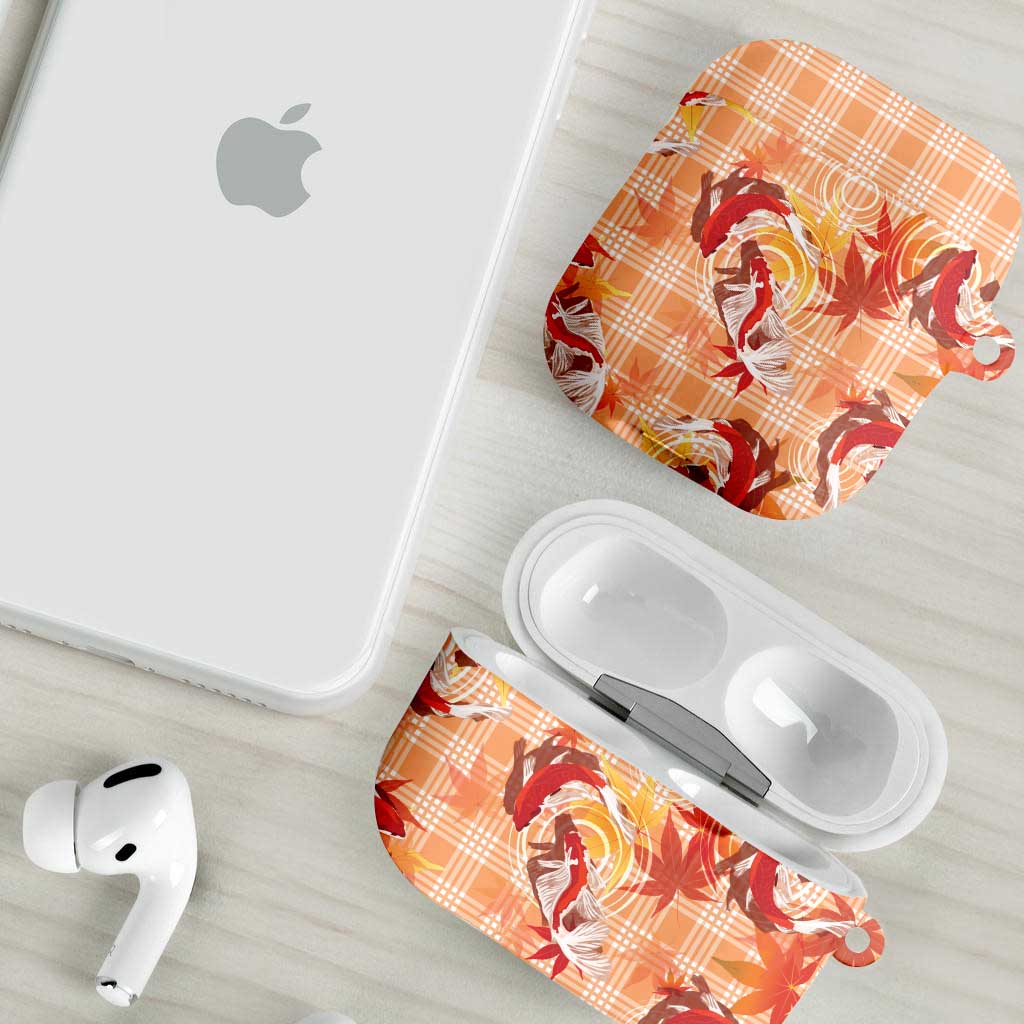 Orange Palaka Hawaii Aloha AirPods Case Koi Pond Mix Japanese Maple - Polynesian Pride