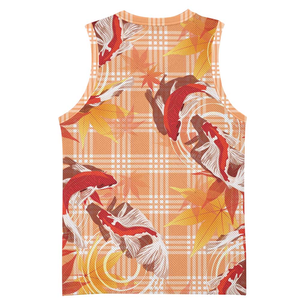 Orange Palaka Hawaii Aloha Basketball Jersey Koi Pond Mix Japanese Maple - Polynesian Pride