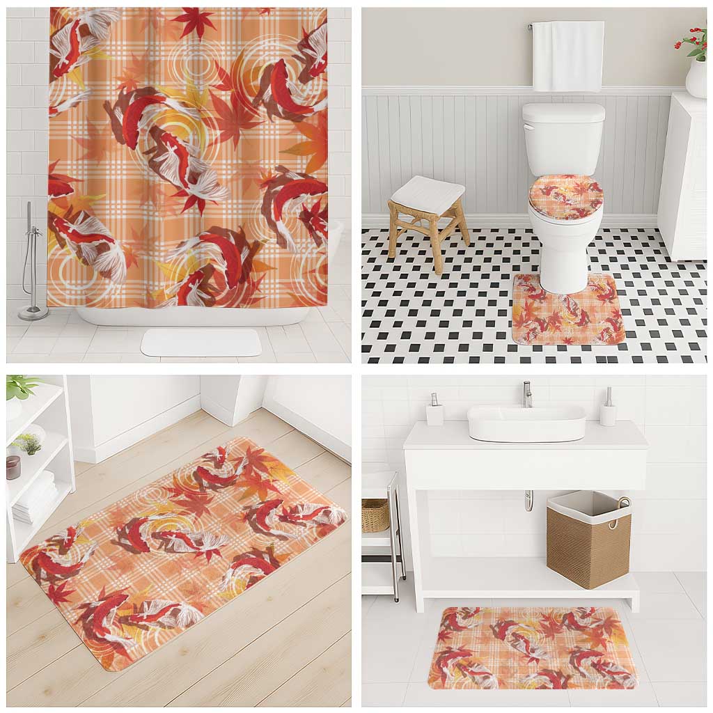 Orange Palaka Hawaii Aloha Bathroom Set Koi Pond Mix Japanese Maple - Polynesian Pride