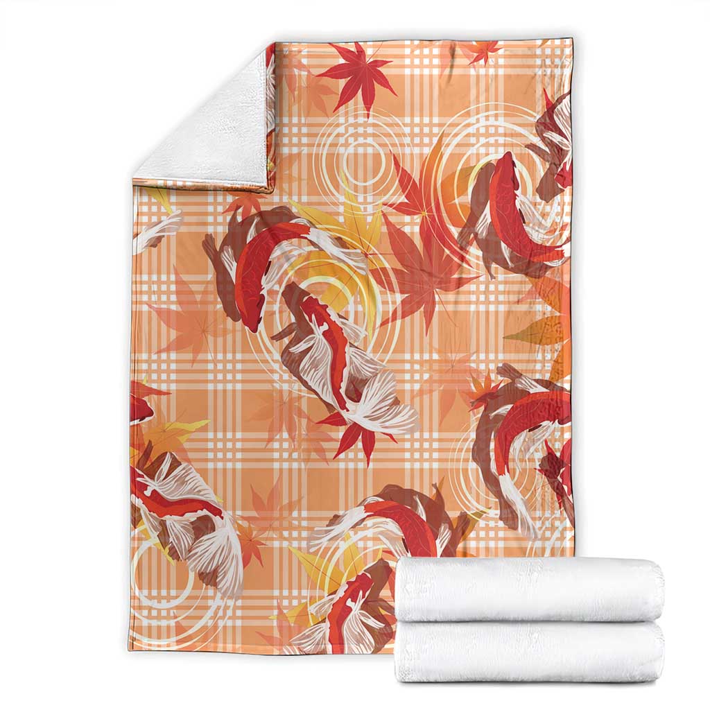 Orange Palaka Hawaii Aloha Blanket Koi Pond Mix Japanese Maple - Polynesian Pride