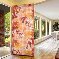 Orange Palaka Hawaii Aloha Door Cover Koi Pond Mix Japanese Maple - Polynesian Pride
