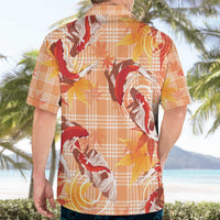 Orange Palaka Hawaii Aloha Hawaiian Shirt Koi Pond Mix Japanese Maple - Polynesian Pride