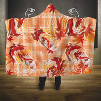 Orange Palaka Hawaii Aloha Hooded Blanket Koi Pond Mix Japanese Maple - Polynesian Pride