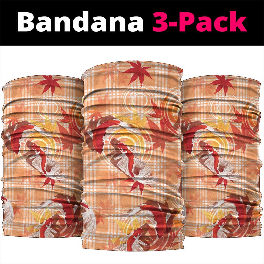 Orange Palaka Hawaii Aloha Neck Gaiter Koi Pond Mix Japanese Maple - Polynesian Pride