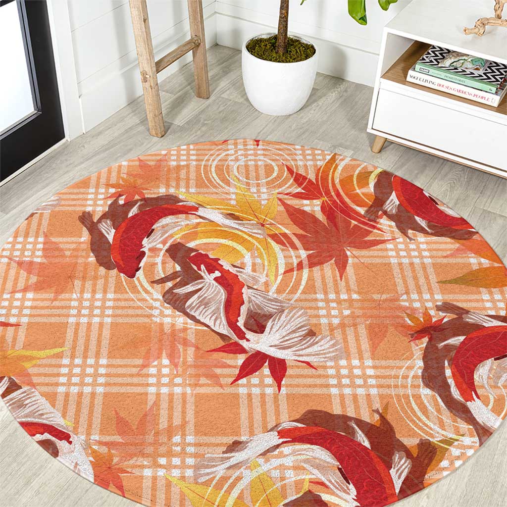 Orange Palaka Hawaii Aloha Round Carpet Koi Pond Mix Japanese Maple - Polynesian Pride