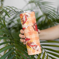 Orange Palaka Hawaii Aloha Skinny Tumbler Koi Pond Mix Japanese Maple - Polynesian Pride