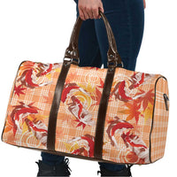 Orange Palaka Hawaii Aloha Travel Bag Koi Pond Mix Japanese Maple - Polynesian Pride