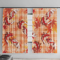 Orange Palaka Hawaii Aloha Window Curtain Koi Pond Mix Japanese Maple - Polynesian Pride
