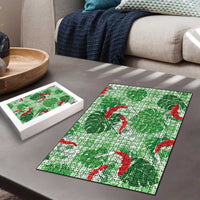 Lime Palaka Hawaii Aloha Puzzle Koi Pond Mix Monstera - Polynesian Pride