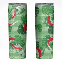 Lime Palaka Hawaii Aloha Skinny Tumbler Koi Pond Mix Monstera - Polynesian Pride