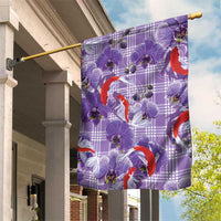 Lavender Palaka Hawaii Aloha Garden Flag Koi Pond Mix Orchids - Polynesian Pride