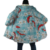 Turquoise Palaka Hawaii Aloha Cloak Koi Pond Mix Plumeria - Polynesian Pride