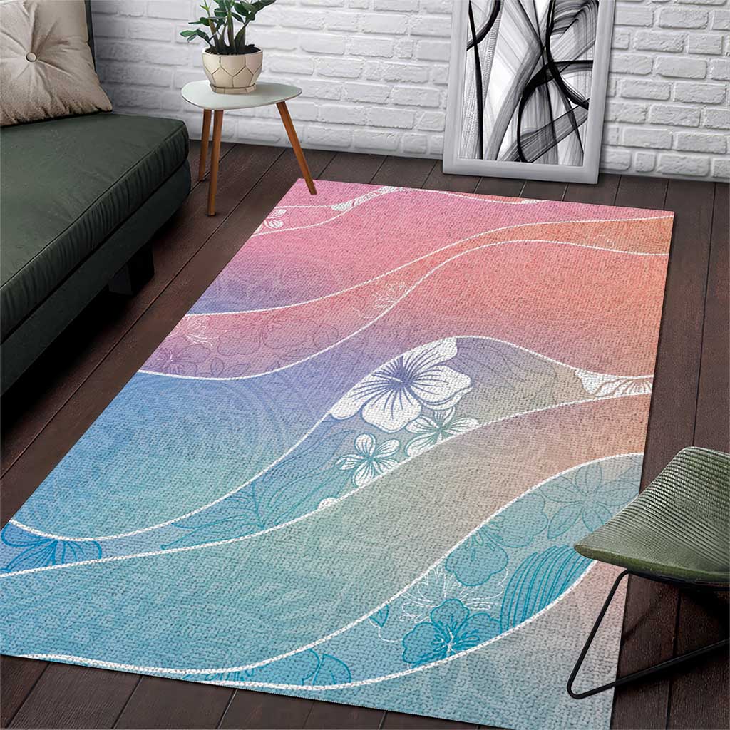 Aloha Hawaii Floral Tapa Area Rug Patchwork Pastel Candy LT7 Pastel - Polynesian Pride