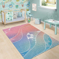 Aloha Hawaii Floral Tapa Area Rug Patchwork Pastel Candy LT7 - Polynesian Pride