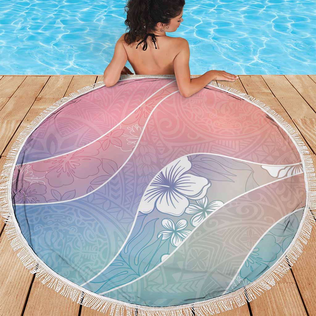 Aloha Hawaii Floral Tapa Beach Blanket Patchwork Pastel Candy LT7 - Polynesian Pride