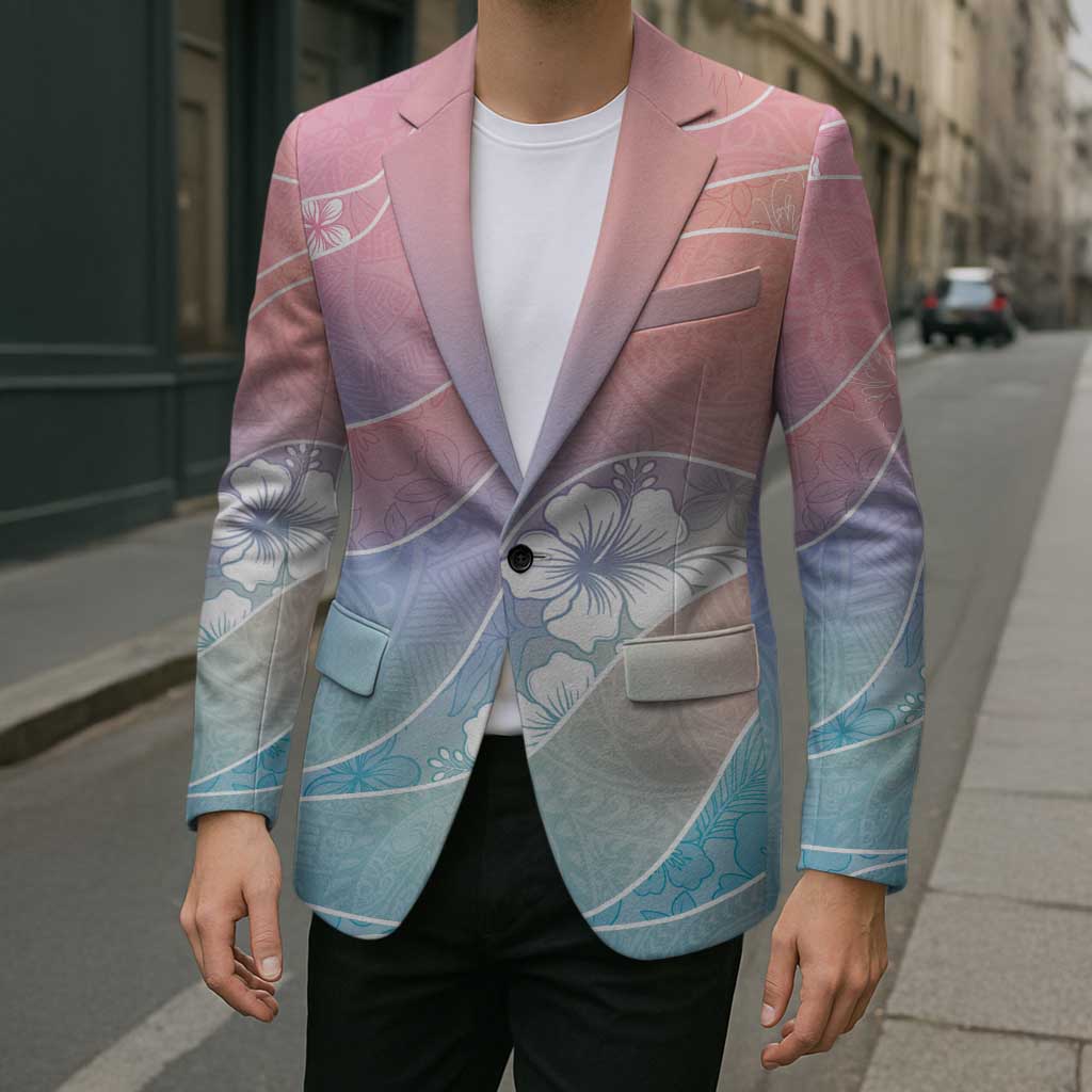 Aloha Hawaii Floral Tapa Blazer Patchwork Pastel Candy LT7 - Polynesian Pride
