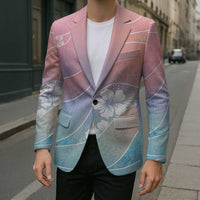 Aloha Hawaii Floral Tapa Blazer Patchwork Pastel Candy LT7 - Polynesian Pride