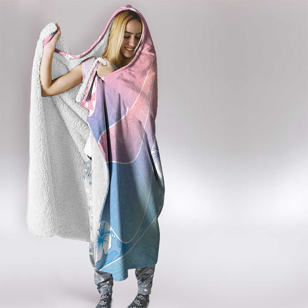 Aloha Hawaii Floral Tapa Hooded Blanket Patchwork Pastel Candy - Polynesian Pride