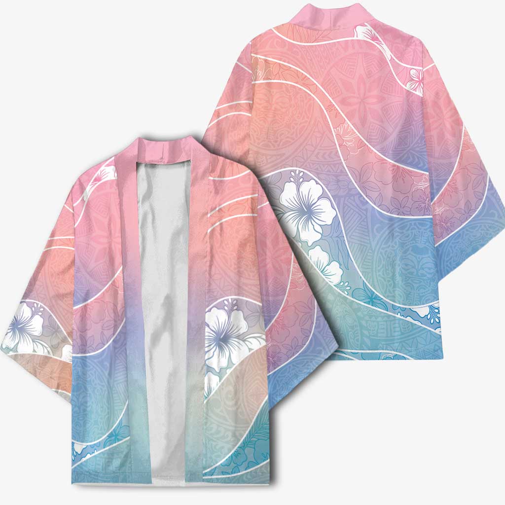 Aloha Hawaii Floral Tapa Kimono Patchwork Pastel Candy LT7 - Polynesian Pride
