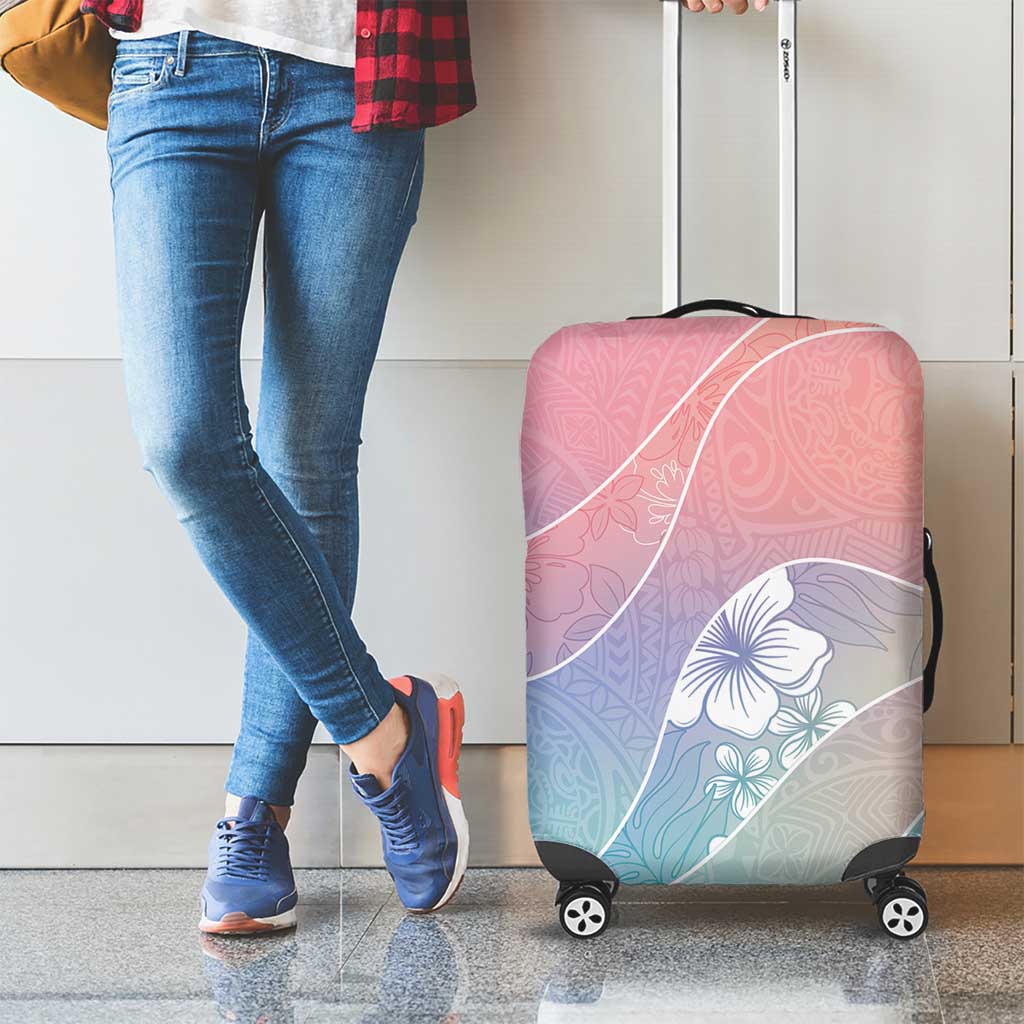 Aloha Hawaii Floral Tapa Luggage Cover Patchwork Pastel Candy - Polynesian Pride