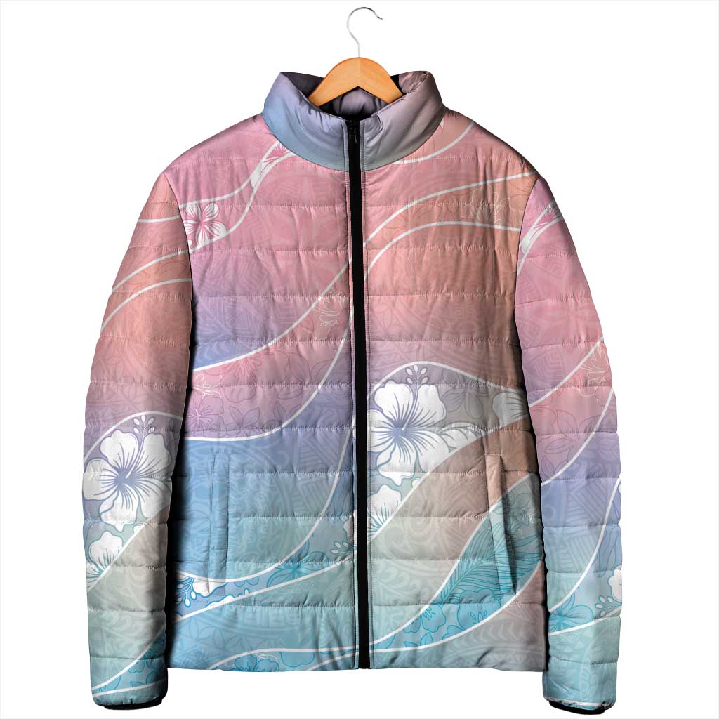 Aloha Hawaii Floral Tapa Padded Jacket Patchwork Pastel Candy LT7 - Polynesian Pride