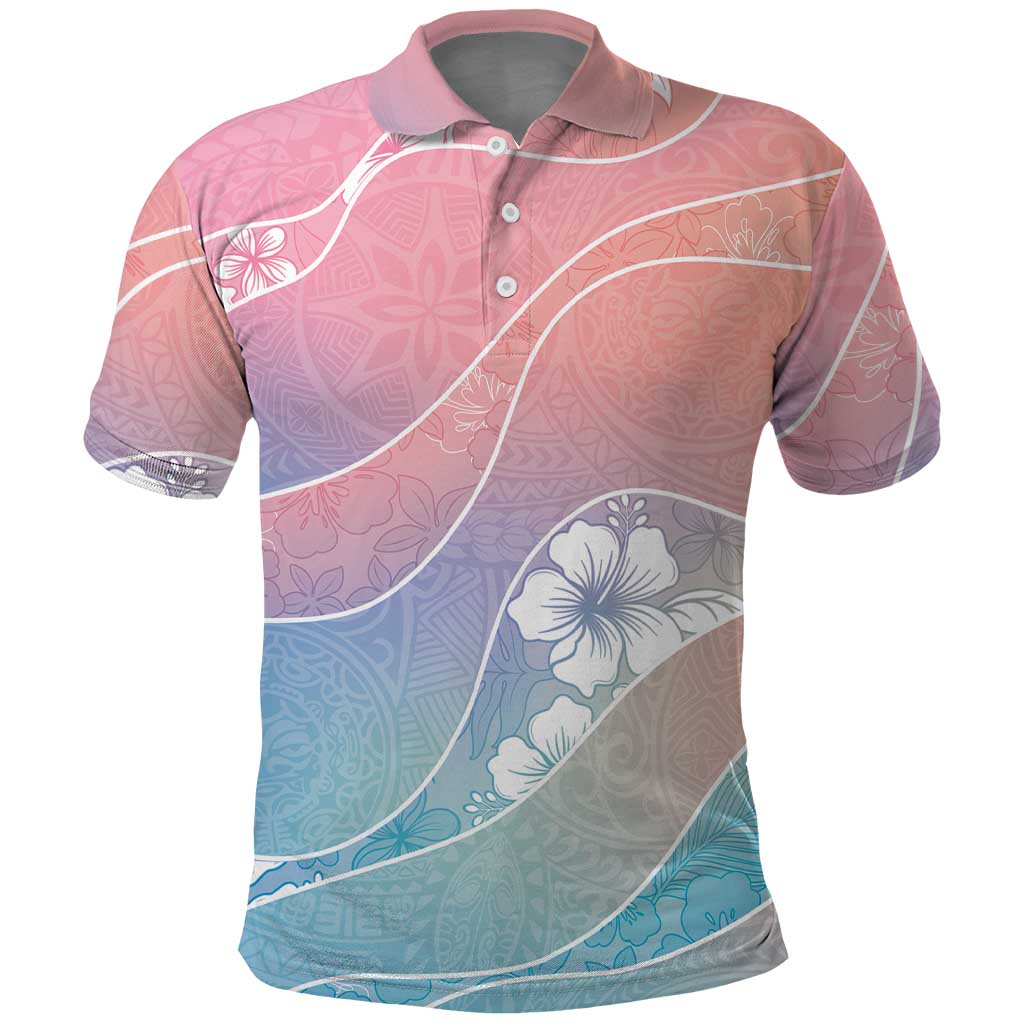 Aloha Hawaii Floral Tapa Polo Shirt Patchwork Pastel Candy LT7 Pastel - Polynesian Pride