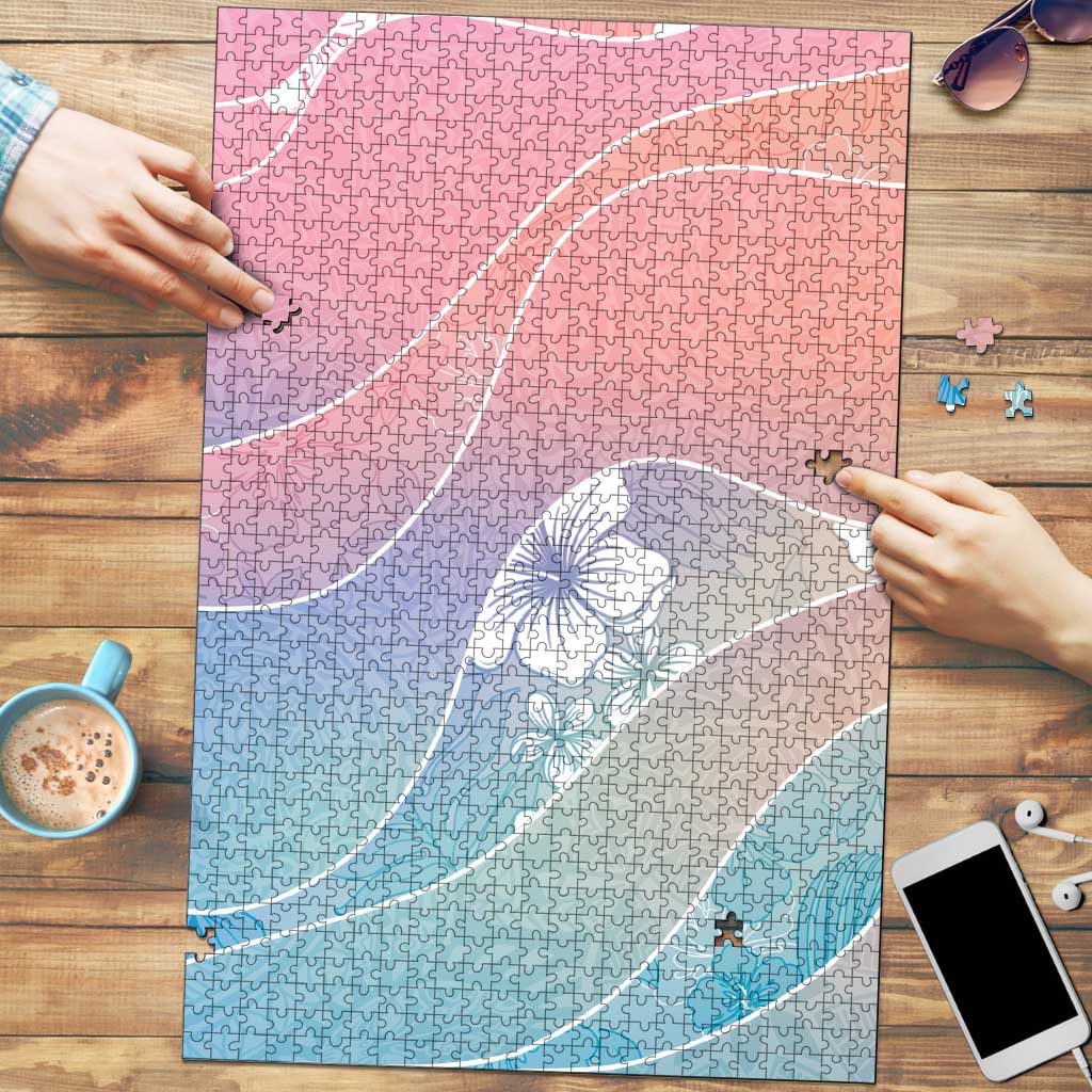 Aloha Hawaii Floral Tapa Puzzle Patchwork Pastel Candy LT7 Pastel - Polynesian Pride