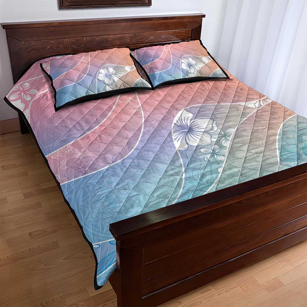 Aloha Hawaii Floral Tapa Quilt Bed Set Patchwork Pastel Candy LT7 - Polynesian Pride