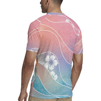 Aloha Hawaii Floral Tapa Rugby Jersey Patchwork Pastel Candy LT7 - Polynesian Pride