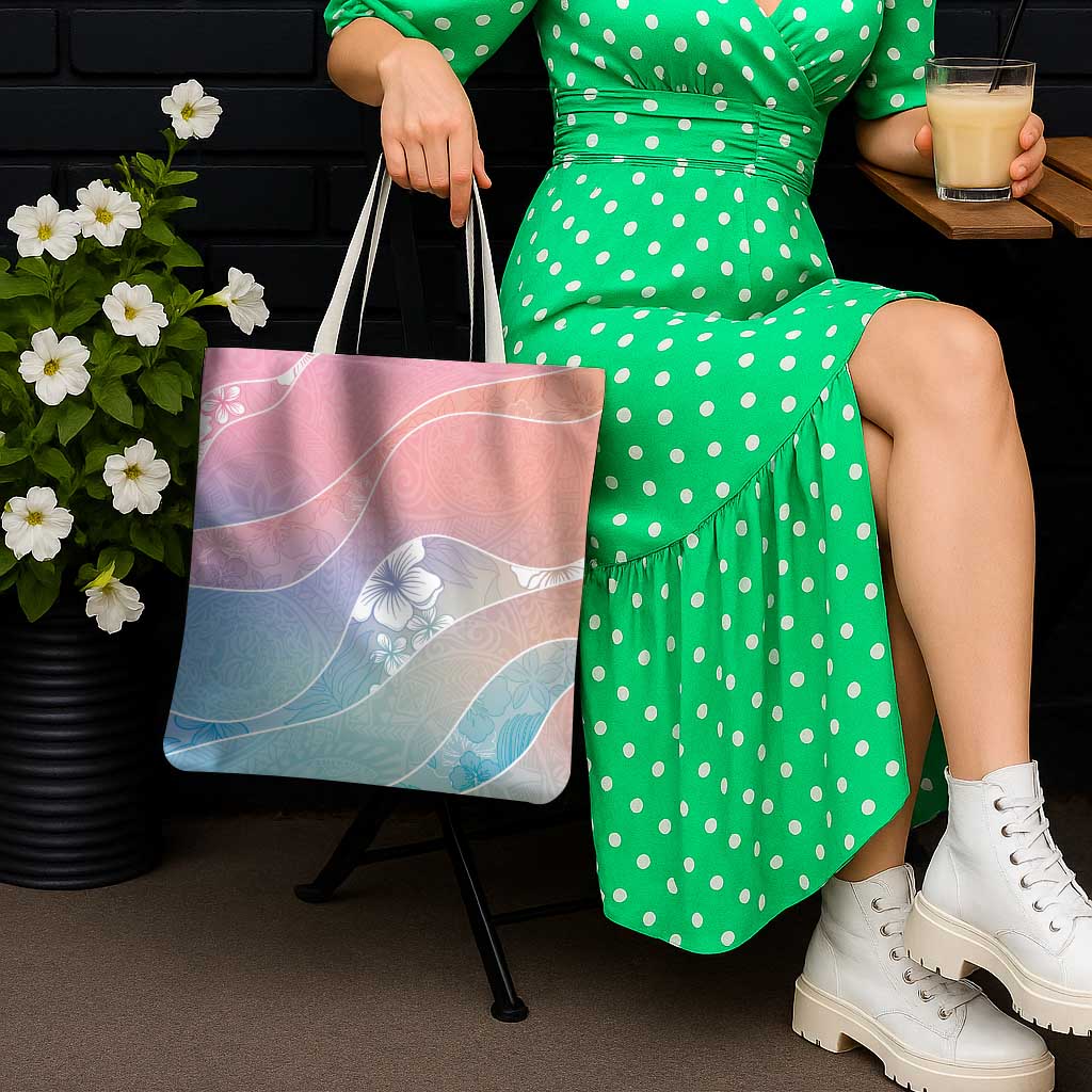 Aloha Hawaii Floral Tapa Tote Bag Patchwork Pastel Candy LT7 - Polynesian Pride