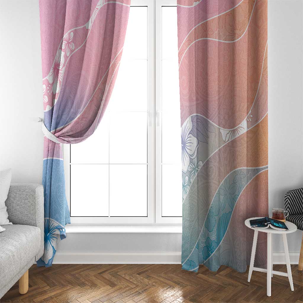 Aloha Hawaii Floral Tapa Window Curtain Patchwork Pastel Candy LT7 - Polynesian Pride