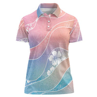 Aloha Hawaii Floral Tapa Women Polo Shirt Patchwork Pastel Candy LT7 Female Pastel - Polynesian Pride