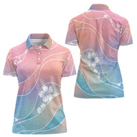 Aloha Hawaii Floral Tapa Women Polo Shirt Patchwork Pastel Candy LT7 - Polynesian Pride