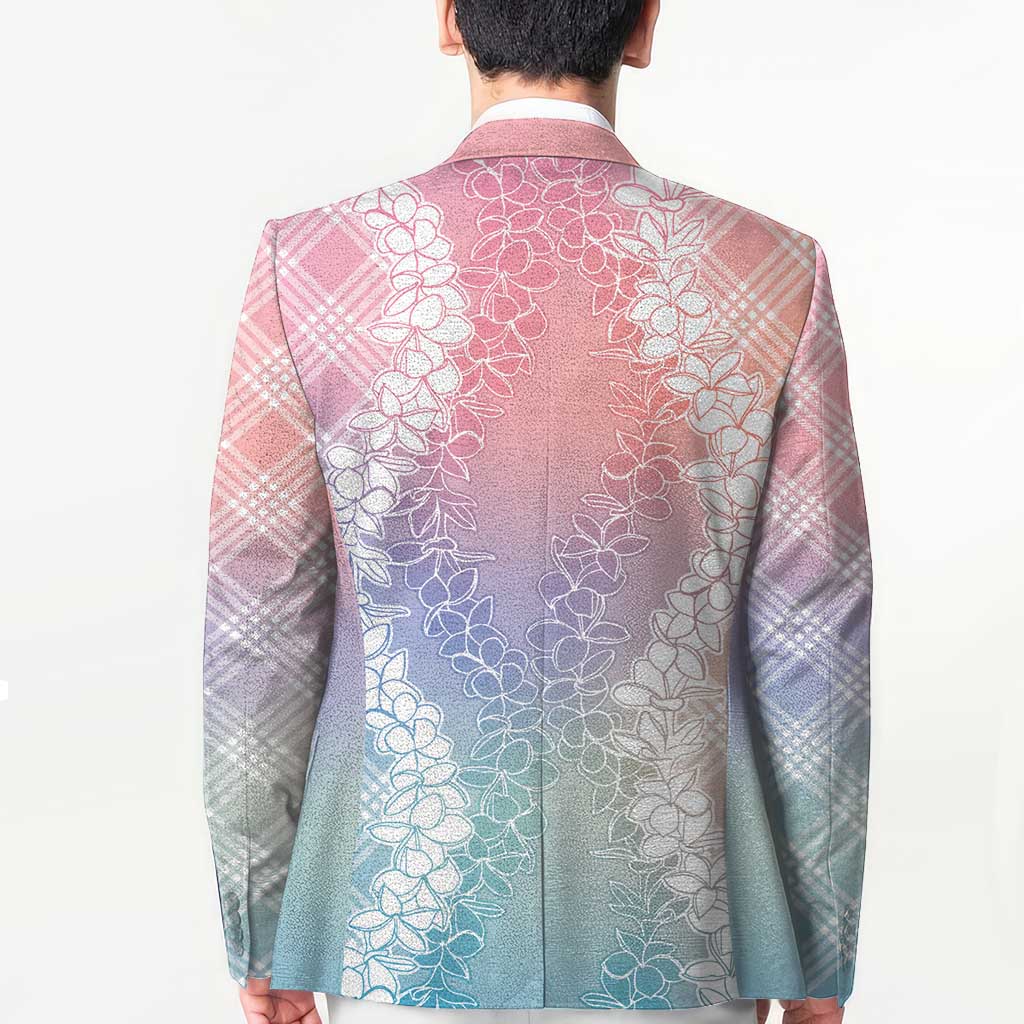 Hawaii Aloha Plumeria Lei Pastel Candy Palaka Blazer - Polynesian Pride