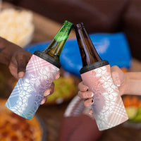 Hawaii Aloha Plumeria Lei Pastel Candy Palaka 4 in 1 Can Cooler Tumbler - Polynesian Pride