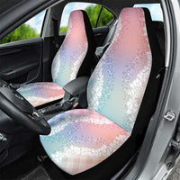 Hawaii Aloha Plumeria Lei Pastel Candy Palaka Car Seat Cover LT7 - Polynesian Pride