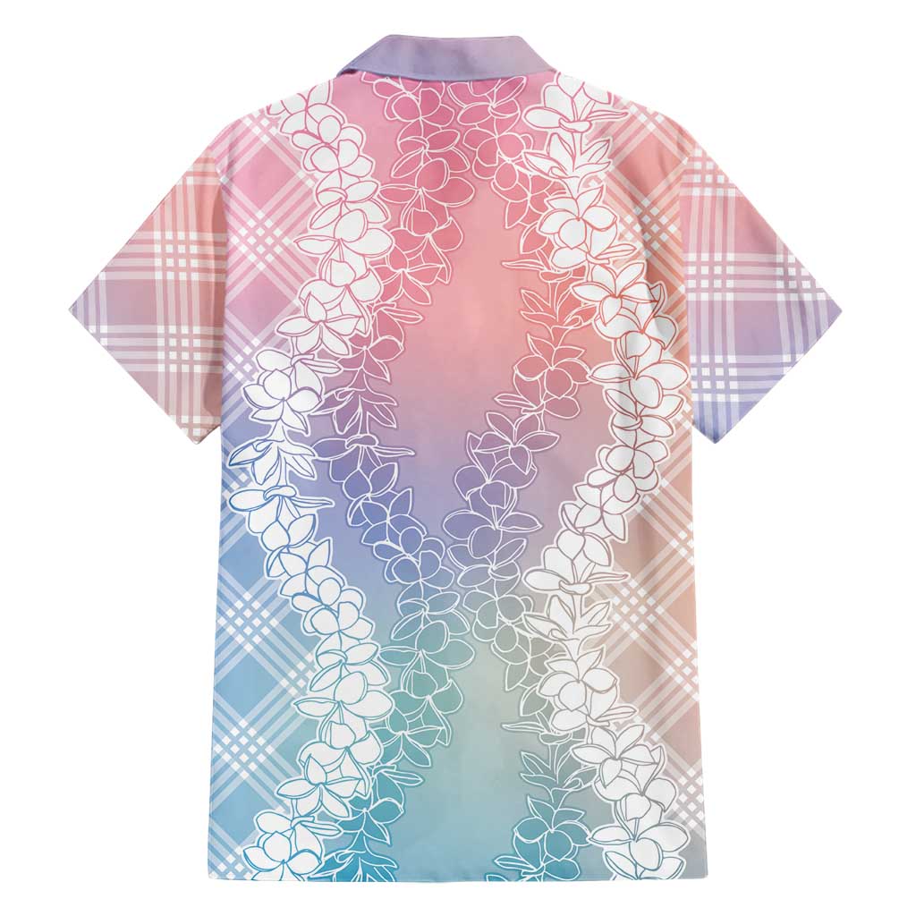 Hawaii Aloha Plumeria Lei Pastel Candy Palaka Family Matching Off Shoulder Maxi Dress and Hawaiian Shirt LT7 - Polynesian Pride