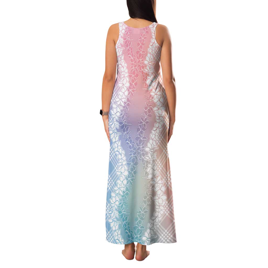 Hawaii Aloha Plumeria Lei Pastel Candy Palaka Family Matching Tank Maxi Dress and Hawaiian Shirt - Polynesian Pride