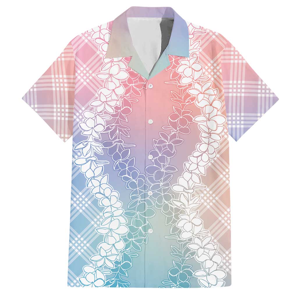 Hawaii Aloha Plumeria Lei Pastel Candy Palaka Hawaiian Shirt LT7 Pastel - Polynesian Pride