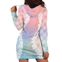 Hawaii Aloha Plumeria Lei Pastel Candy Palaka Hoodie Dress LT7 - Polynesian Pride