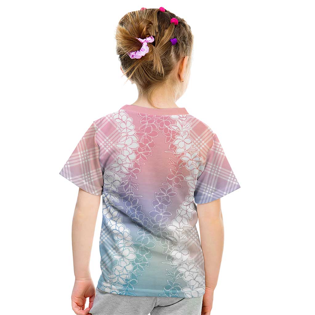 Hawaii Aloha Plumeria Lei Pastel Candy Palaka Kid T Shirt LT7 - Polynesian Pride