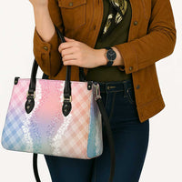 Hawaii Aloha Plumeria Lei Pastel Candy Palaka Leather Bag - Tote Bag LT7 - Polynesian Pride