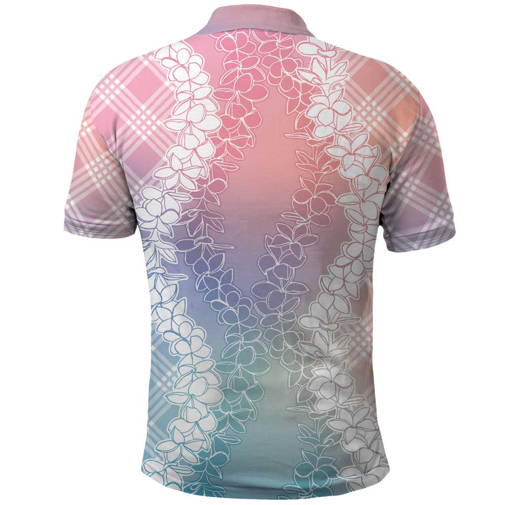 Hawaii Aloha Plumeria Lei Pastel Candy Palaka Polo Shirt LT7 - Polynesian Pride