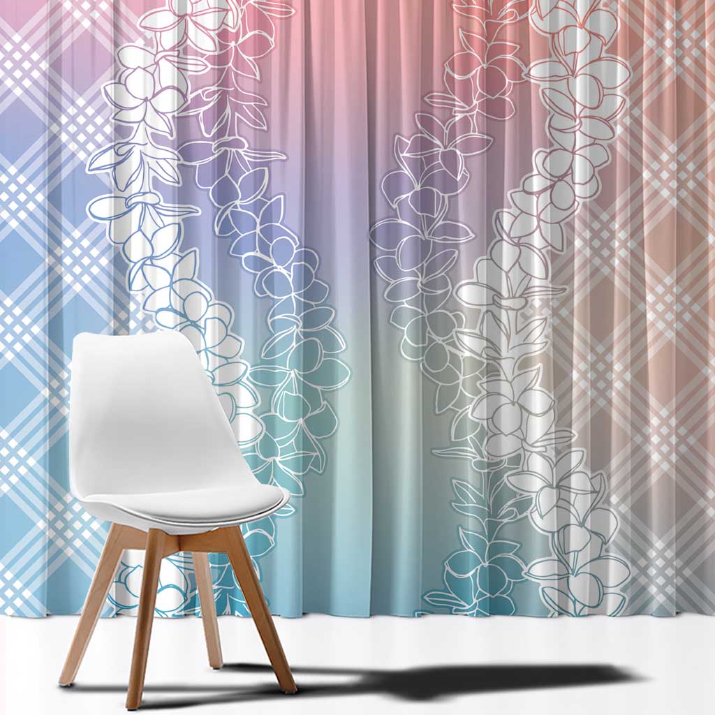 Hawaii Aloha Plumeria Lei Pastel Candy Palaka Window Curtain - Polynesian Pride