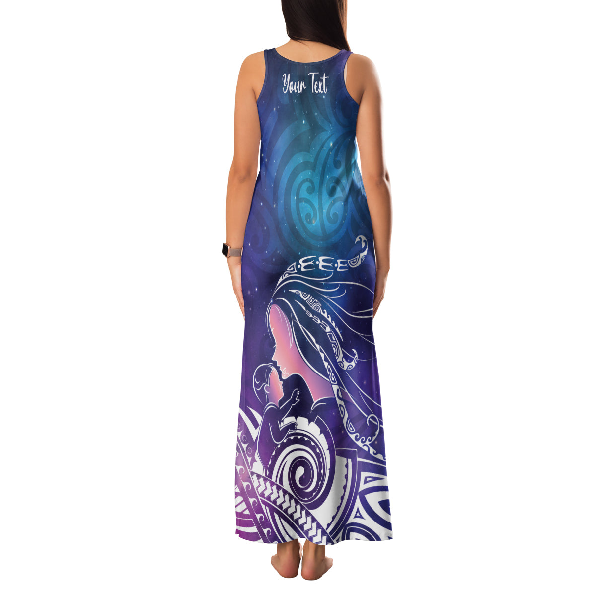 New Zealand Mother's Day Family Matching Tank Maxi Dress and Hawaiian Shirt Maori Hari Ra Mama