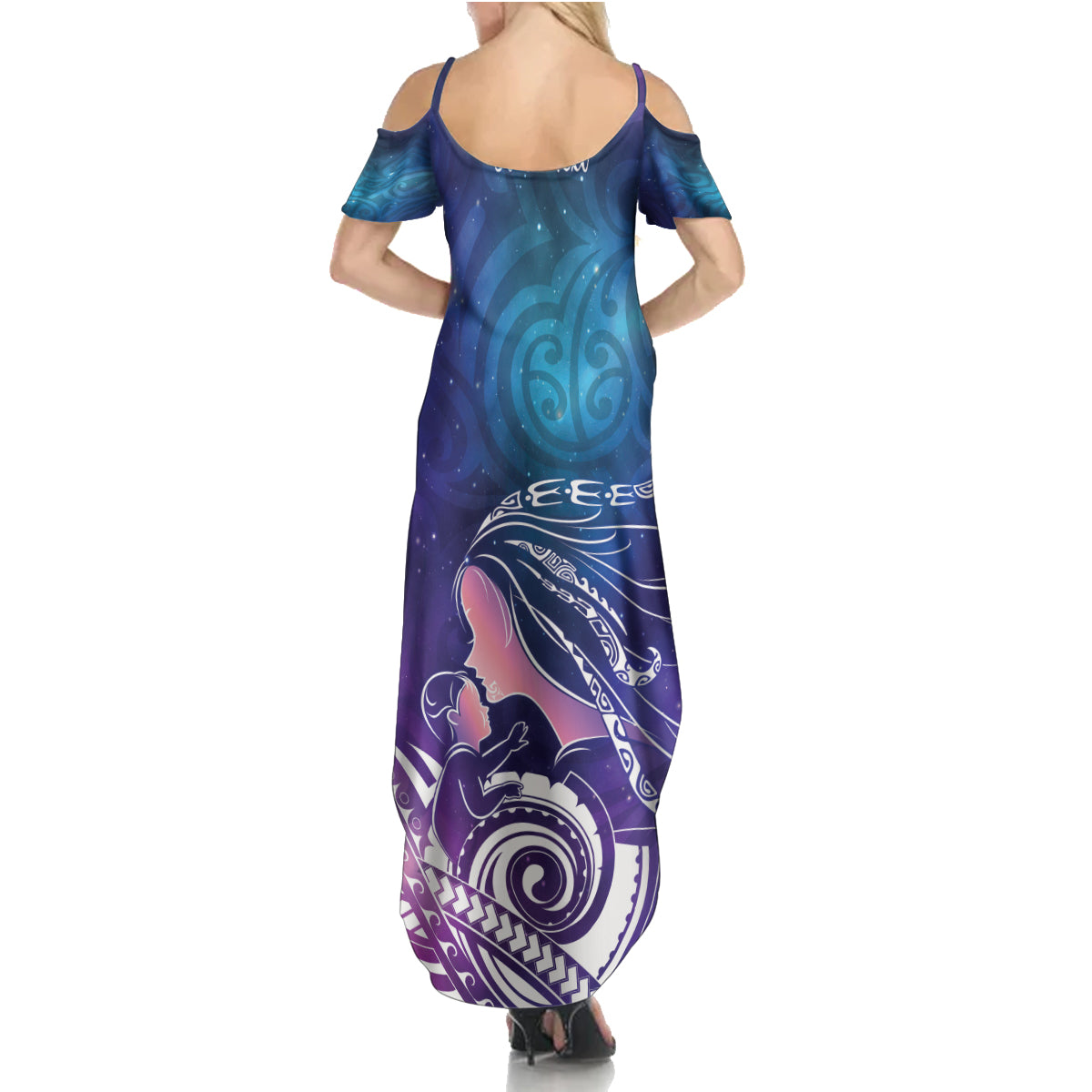 New Zealand Mother's Day Summer Maxi Dress Maori Hari Ra Mama